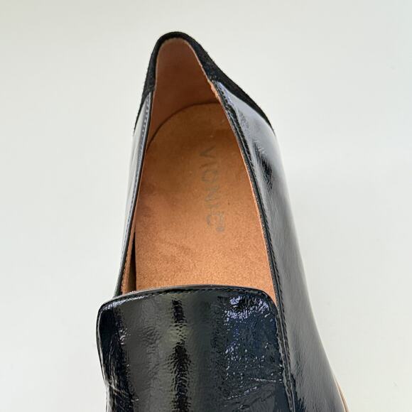 Vionic Kensley SlipOn Suede Patent Leather Loafer SZ 8.5 Smart Casual Minimalist - Picture 7 of 10